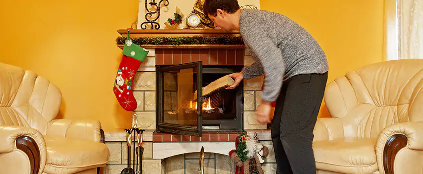 Rusted Metal Fireplace Restoration in Richmond, California